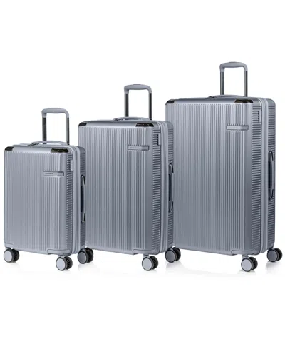 Champs Legacy Collection 3-pc. Hardside Luggage Set In Silver
