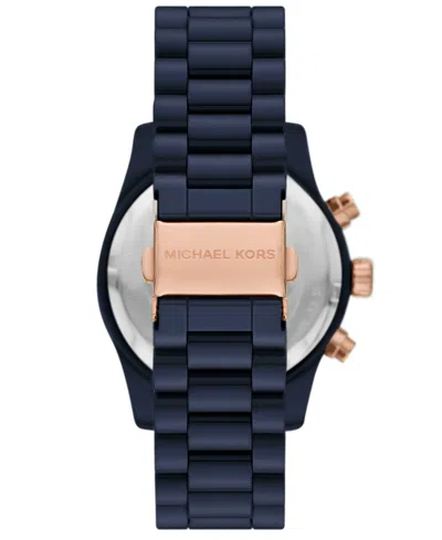 Michael Kors Lexington Lux Chronograph, 38mm In Blue