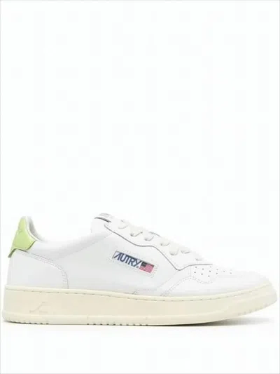 Autry Smooth Leather Low-top Sneakers With Perforated Toe Box In White