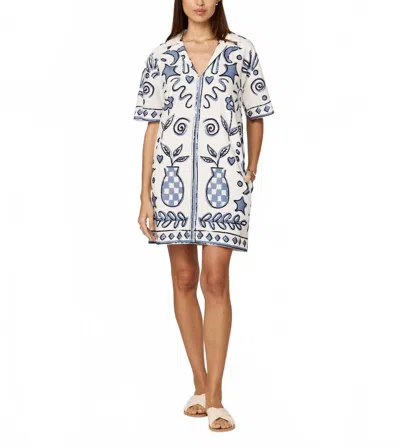 Cleobella Sandy Mini Dress In Verona Print In Blue