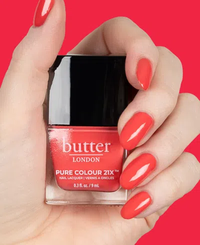 Butter London Pure Color 21x Nail Lacquer, 0.3 Oz. In Red