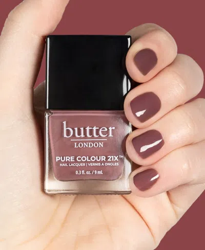 Butter London Pure Color 21x Nail Lacquer, 0.3 Oz. In Burgundy