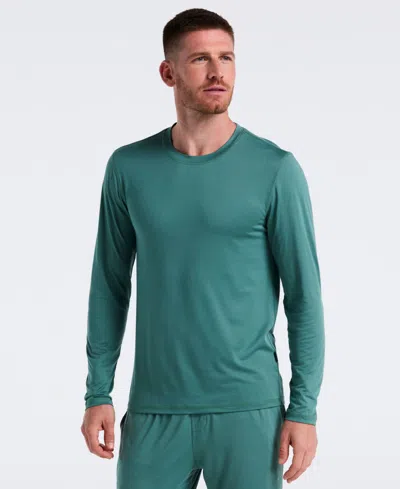 Perry Ellis Portfolio Men's Deluxe Touch Knit Crewneck Shirt In Green