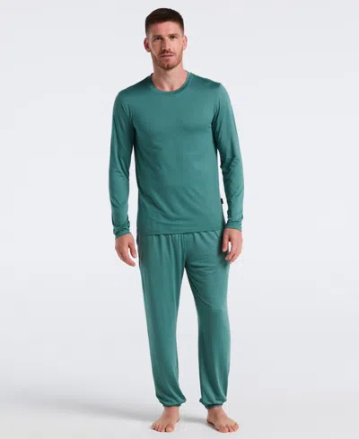 Perry Ellis Portfolio Men's Deluxe Touch Knit Crewneck Shirt In Green