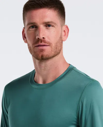 Perry Ellis Portfolio Men's Deluxe Touch Knit Crewneck Shirt In Green