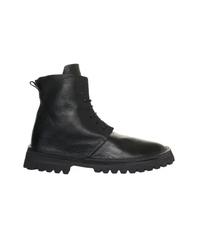 Moma Arizona Raw' Leather Boots In Black
