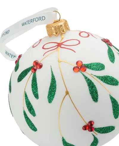 Waterford Holiday Heirlooms Mistletoe Bauble Ornament In Multi