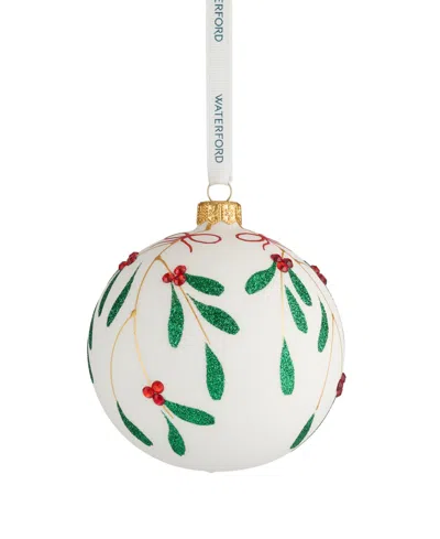 Waterford Holiday Heirlooms Mistletoe Bauble Ornament In Multi