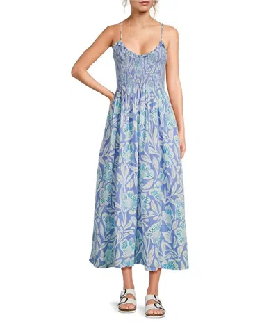 Free People Sweet Nothings Midi Dress In Blue In Blue
