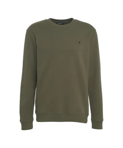 Dondup Comfort-fit Cotton Blend Crew Neck Sweatshirt In Green