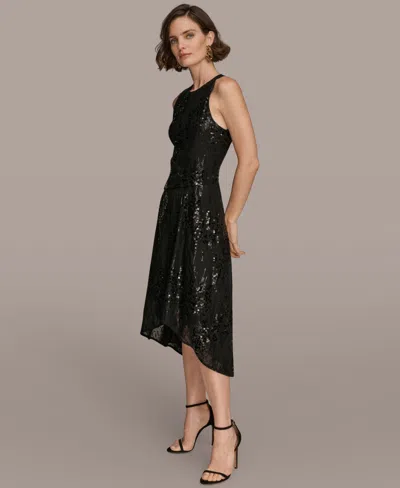 Donna Karan Women's Sleeveless Sequin Dress In Black