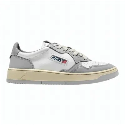 Autry Low-top Sneakers With Smooth And Perforated Panels In Gray