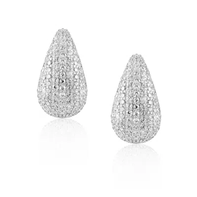 Sahira Jewelry Design Women's Celine Cubic Zirconia Raindrop Earring In Silver In Silver