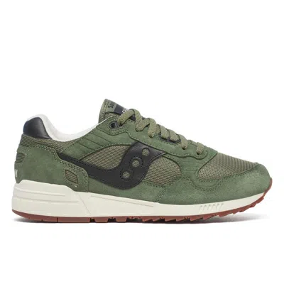 Saucony Rolive Green Suede And Leather Sneakers In Green