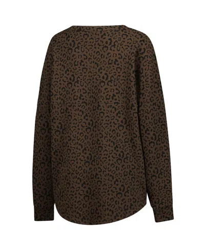 Gameday Couture Women's Brown Ohio State Buckeyes Leopard Oversized Sweatshirt In Brown