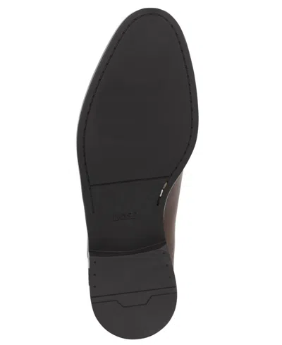 Hugo Boss Tayil Smooth Leather Oxford Shoes Dark Brown In Brown