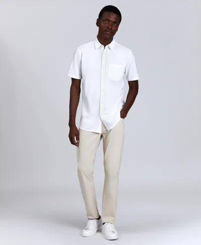 Kenneth Cole Men's Short Sleeve Sport Shirt In White