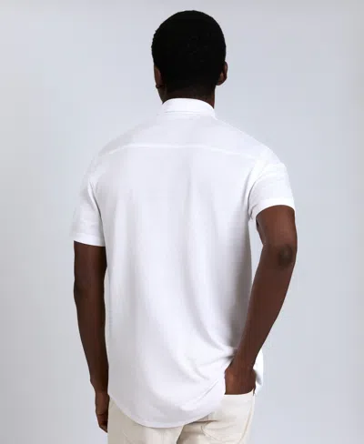 Kenneth Cole Men's Short Sleeve Sport Shirt In White