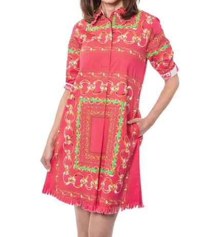 Dizzy Lizzie Chatham Dress Pink Green Links In Pink