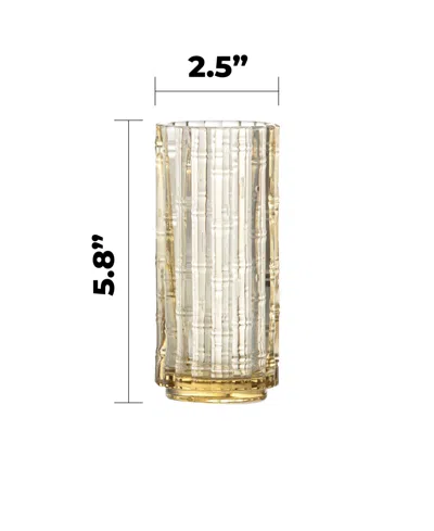 Fortessa Mahalo Collins Glass, Set Of 4 In Gold