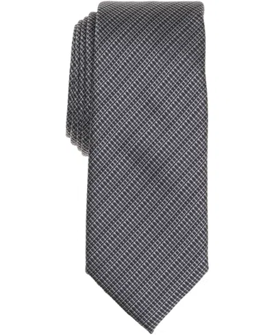 Alfani Men's Balaton Textured Stripe Tie, Exclusively At Macy's In Black