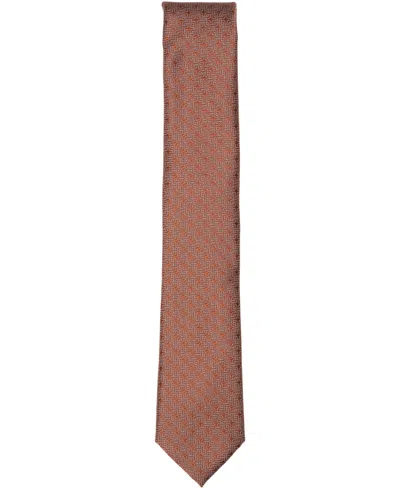 Alfani Men's Tundra Abstract Pattern Tie, Macy's Exclusive In Brown