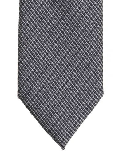 Alfani Men's Balaton Textured Stripe Tie, Exclusively At Macy's In Black
