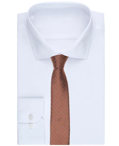 Alfani Men's Tundra Abstract Pattern Tie, Macy's Exclusive In Brown