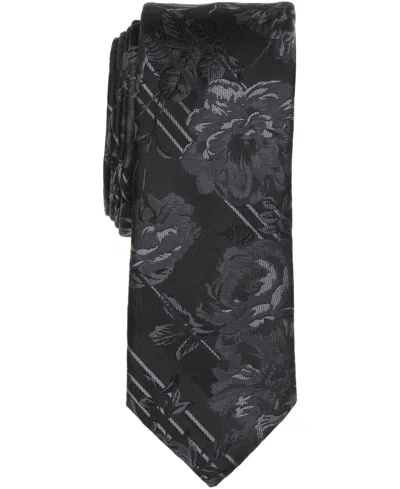 Bar Iii Men's Chesterfield Floral Tie, Macy's Exclusive In Black