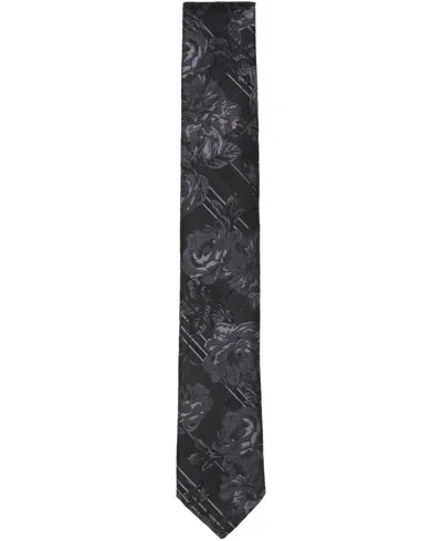 Bar Iii Men's Chesterfield Floral Tie, Macy's Exclusive In Black