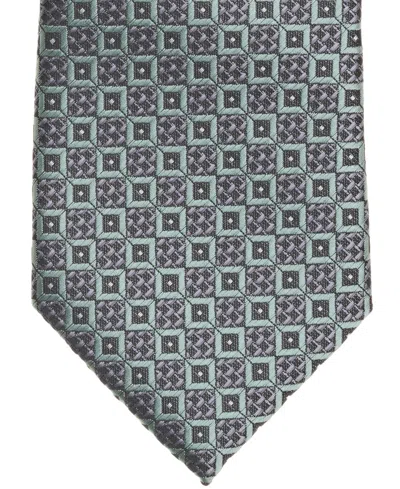 Alfani Men's Thayer Geo Pattern Slim Tie, Macy's Exclusive In Gray