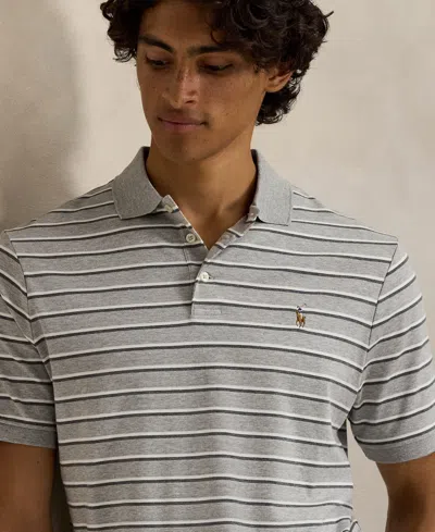 Polo Ralph Lauren Men's Classic-fit Striped Soft Cotton Polo In White