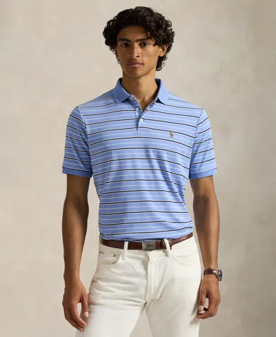 Polo Ralph Lauren Men's Striped Short Sleeves Polo Shirt In Blue