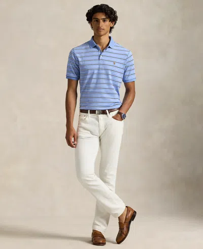 Polo Ralph Lauren Men's Striped Short Sleeves Polo Shirt In Blue