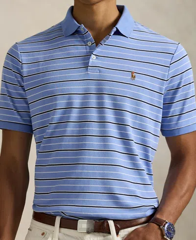 Polo Ralph Lauren Men's Striped Short Sleeves Polo Shirt In Blue