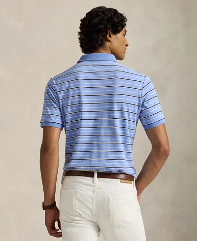 Polo Ralph Lauren Men's Striped Short Sleeves Polo Shirt In Blue