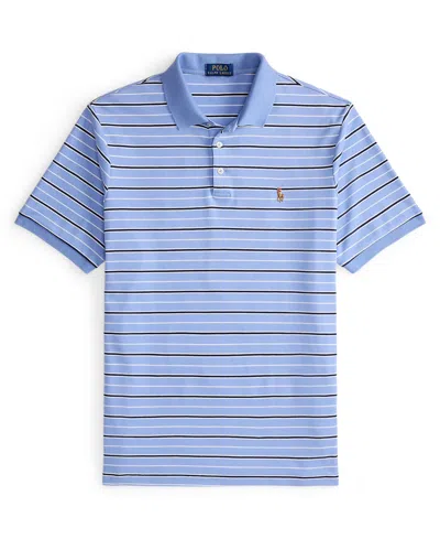 Polo Ralph Lauren Men's Striped Short Sleeves Polo Shirt In Blue