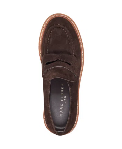 Marc Fisher Ltd Women's Norton Lug Sole Leather Loafer In Brown