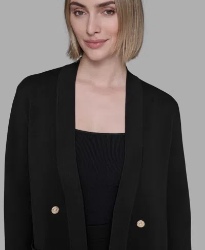 Karl Lagerfeld Women's Long Sleeves Cardigan Sweater In Black