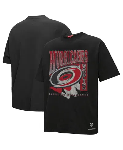 Mitchell & Ness Women's Black Carolina Hurricanes Choppy Ice Boyfriend T-shirt In Black