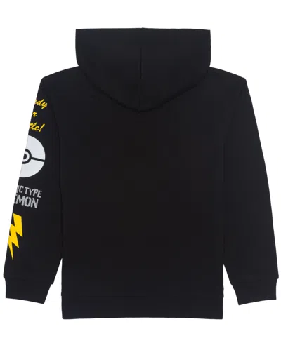 Pokémon Boys 5-20 Graffiti Detail Long Sleeves Hoodie In Black