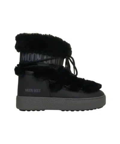 Moon Boot Ltrack Faux Fur Wp In Black