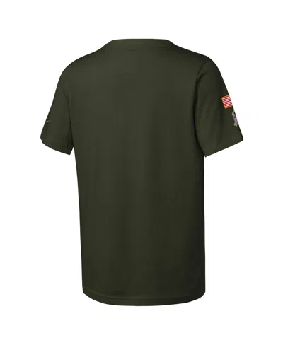 Nike Big Boys And Girls Olive Detroit Lions 2025 Salute To Service Sideline Dri-fit T-shirt In Green