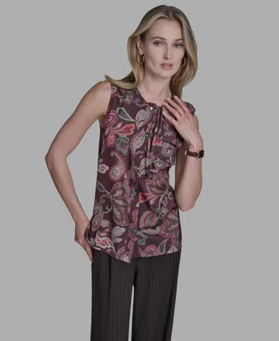 Bcbg Women's Printed Ruffle Button-down Top In Multi