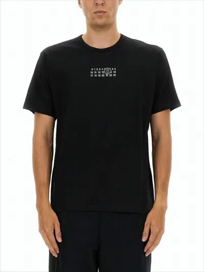 Mm6 Maison Margiela Mm6 By Maison Margiela "numeric" T-shirt Black In Black