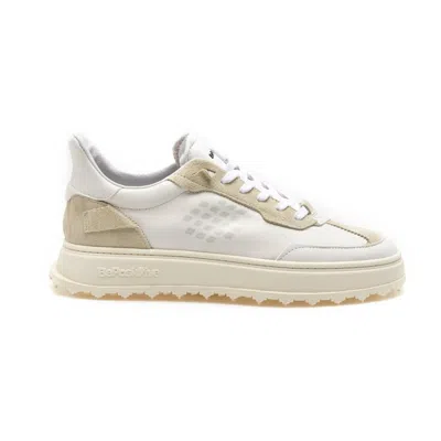 Bepositive Cuprace Wing - Leather + Suede Sneakers In White