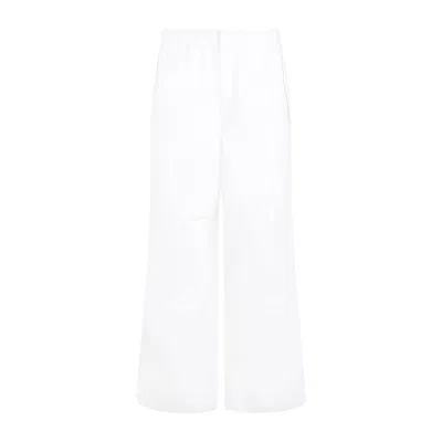 Jil Sander Porcelain Cotton Pants In White