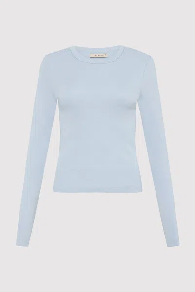 St Agni Organic Cotton Long Sleeve Top In Blue