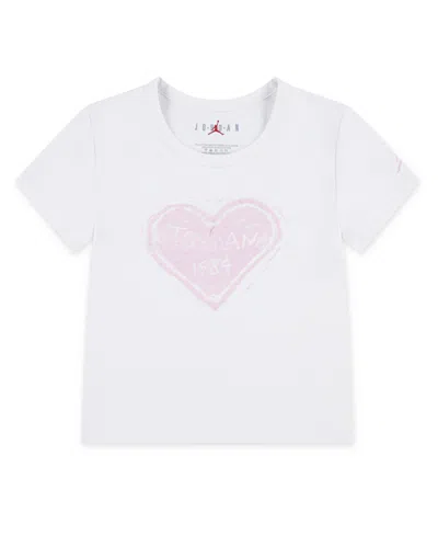 Jordan Girls 7-16 Tree Etch Crewneck T-shirt In White