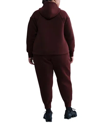 Nike Women's  Sportswear Tech Fleece Windrunner Full-zip Hoodie (plus Size) In Burgundy